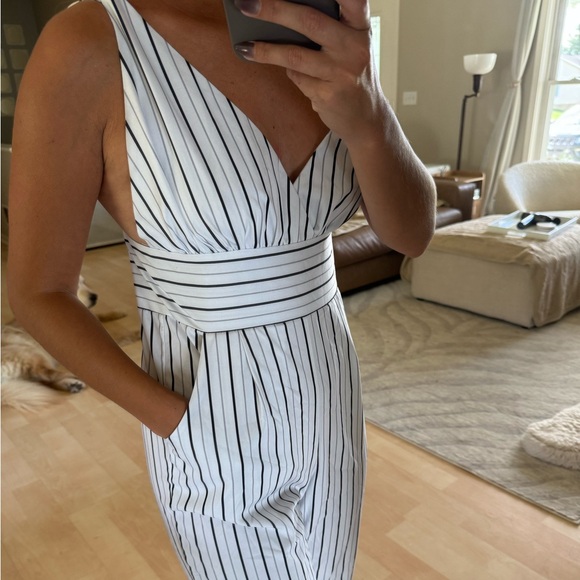 Black & Grey Striped Romper - Picture 2 of 4
